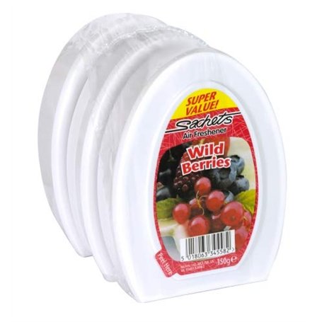 Sachets Désodorisant valeur massif Lot de 3 x 150 g baies sauvages