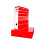 Classeur à levier leiderpapel a4 filing system doublé sans ruban 80mm rouge avec boîte et compresseur métallique