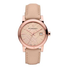 Burberry BU9014 Montre Bracelet en Cuir pour Homme Gris