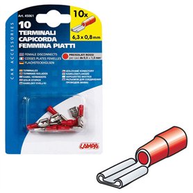 Lampa 45061 10 bornes - Cosses Femelle Plats - Rouge