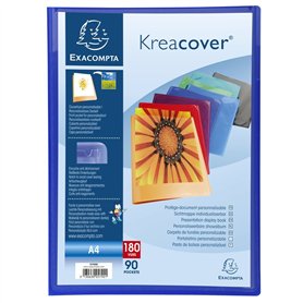 Exacompta - Réf. 5790E - 1 Protège-documents Kreacover Chromaline - 90 pochettes cristal lisse - 180 vues - pour A4 - dim 24 x 3