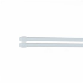 Luance - Lot de 2 tringles extensibles ovales blanc - Taille L 40 a 60 cm