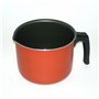 Alluflon Zecchino Casserole à Lait Antiadhérente avec Bec Verseur, Diamètre 10cm, Aluminium, Orange