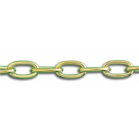 Chapuis LVBF20 Chaîne soudée forçat acier laitonne 24 kg D 2 mm L 2