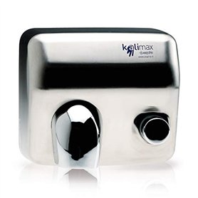 Sèche-mains professionnel avec bouton en acier satiné modèle Kalimax 25P-VB