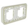 Legrand 069694 Support Plaque Étanche 2 Postes, Horizontaux Plexo Composable, Blanc