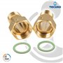 Tecuro Lot de 2 raccords à vis pour compteur d’eau 1" écrou de raccordement x 3/4" filetage extérieur