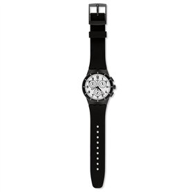 Swatch Homme 42 mm Chronographe Noir Caoutchouc Bracelet Date Montre SUSB401