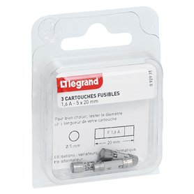 Legrand - Cartouches fusibles pour appareils électroniques - 5x20mm - 1