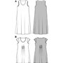 Burda B7100 Patron de Couture Robe 19 x 13 cm, 44-60, Blanc