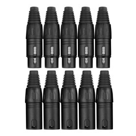 Pronomic Set de Connecteurs XLR mâle 5 pièces