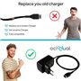 OcioDual Chargeur Secteur Mural Noir Compatible avec DS Game Boy Advance SP NDS Bloc Alimentation Adaptateur de Charge