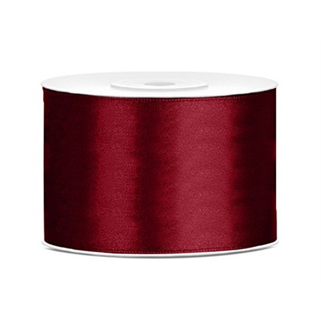 Ruban en satin bordeaux