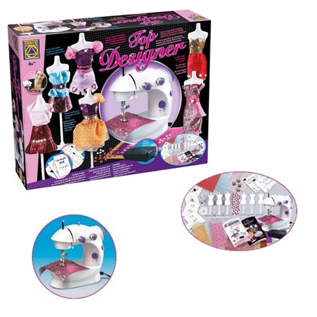 BSM Creative - Top Designer - Machine à Coudre à Pédale pour Apprendre à Coudre - Niveau Débutant - Loisirs Créatifs pour Enfant