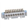 Bornier de répartition nu sur support - 4 connexions 1