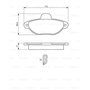 Bosch BP571 - Plaquettes de Frein Avant pour Voiture - Qualité Bosch - Réduction du Bruit et de la Poussière - Certifié ECE-R90 