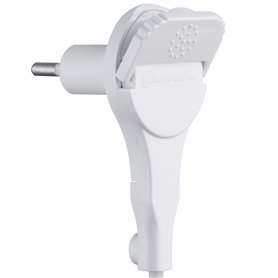 Electraline 520200 Fiche Male 2P 6A Extra Plate Blanche, Blanc Electraline 520200 Fiche Male 2P 6A Extra Plate Blanche