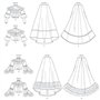 Butterick Patterns B5970 Patrons Haut et Jupe pour Femme Blanc Tailles 44/46/48/50/52
