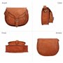 Gusti Sac cuir - Evelyn Sac a main Femme Sac bandouliere Sacoche Marron Cuir