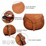 Gusti Sac cuir - Evelyn Sac a main Femme Sac bandouliere Sacoche Marron Cuir