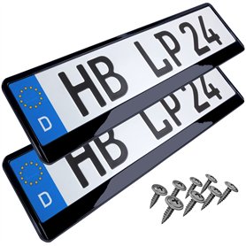 Lot de 2 Supports de plaques d´immatriculation