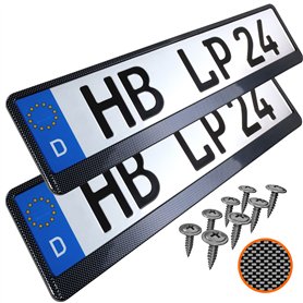 Inter-Sale Lot de 2 Supports de plaques d´immatriculation