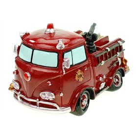 Kremers Schatzkiste Tirelire Nostalgie Camion de Pompiers avec Bouchon à vis Figure Tirelire