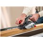 Skil 1558AA Rabot Electrique (600W, Coupe 82 mm, Profondeur de Rabotage 0-2 mm, Raccord pour Aspirateur)
