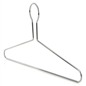 Hangerworld 10 Cintres 43cm Antivol en Métal Epais et Solide avec Barre Pantalon pour Vêtements en Hôtel