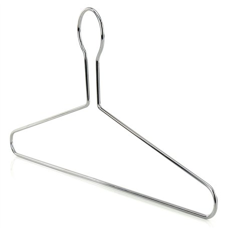 Hangerworld 10 Cintres 43cm Antivol en Métal Epais et Solide avec Barre Pantalon pour Vêtements en Hôtel