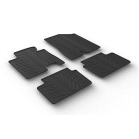 Gledring Set tapis de caoutchouc compatible avec Hyundai i30 / Kia Cee'd 2007- 2011 (T profil 4-pièces)