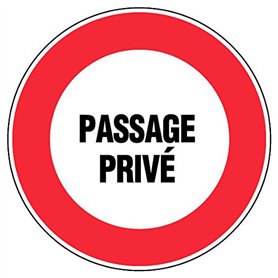 Panneau Passage privé - Rigide Ø300mm - 4061320