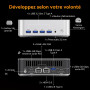 GEEKOM A8 Max Mini PC avec AMD Ryzen 9 8945HS, 32 Go RAM DDR5 2To SSD, 8 X USB, Double Port LAN 2,5 Gbps | UHD 8K | Mini Ordinat