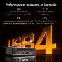 GEEKOM A8 Max Mini PC avec AMD Ryzen 9 8945HS, 32 Go RAM DDR5 2To SSD, 8 X USB, Double Port LAN 2,5 Gbps | UHD 8K | Mini Ordinat