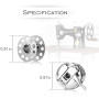 RUNCCI-YUN 6Pièces Boîtier de Canette Machine à Coudre Boîtier de Canette Acier Inoxydable 6 Pièces Bobines de Machine à Coudre 