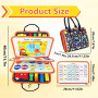 Vlecexs Montessori Jeux Plaque Activité Couverture 91 Sensorielle Apprentissage Jouets Enfants Garçons Filles 1 2 3 4 Ans Voyage
