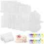WZYTEU 7 Pcs Canevas Plastique, Blanc Maille Plastique avec Marqueur Crochet pour Bricolage Artisanat Crafting Point de Croix(7 