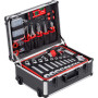 Meister 238 pièces - ensemble d'outils - avec roues - manche télescopique/mallette à outils professionnelle remplie/boîte à outi
