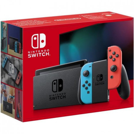 Console Nintendo Switch avec un Joy-Con rouge néon et un Joy-Con bleu néon 294,00 €