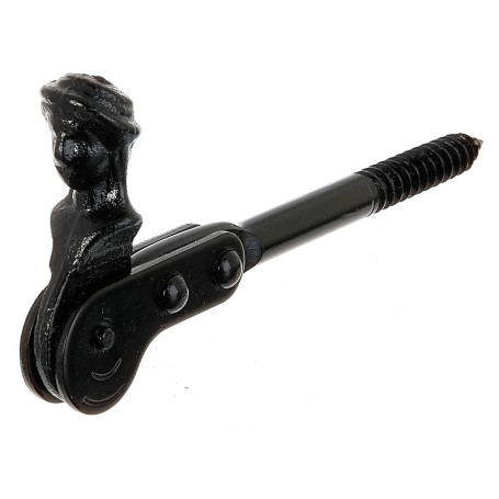 Alberts 307103 Arrêt de volet tête bergère | à visser ou à sceller | laquée noire | 126,5 mm