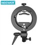 Neewer S-type Support de Flash avec Bowens Monture pour Flash Snoot Softbox Boîte à Lumière Bol de Beauté Réflecteur Parapluie D