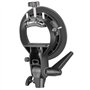 Neewer S-type Support de Flash avec Bowens Monture pour Flash Snoot Softbox Boîte à Lumière Bol de Beauté Réflecteur Parapluie D