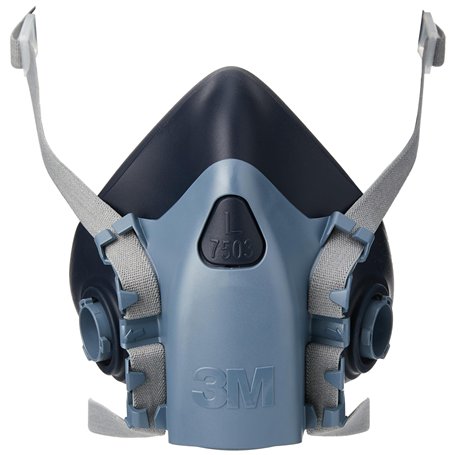 3M K7503 70-0716-1804-8 Demi-Masque en silicone avec soupape expiratoire Cool FlowTM Taille Grande