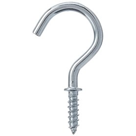Bulk Hardware BH01111 Paquet de 20 Crochets à vis chromés 25 mm Gris