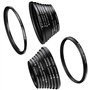 K&F Concept 18pcs Stepping Ring Adaptateur Filtre Bague d'adaptation Anneaux de lentille -9pcs Kit de Step Up Anneau et 9pcs Kit
