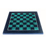 StonKraft Jeu d'échecs à collectionner, marbre noir et pierre de malachite + figurines d'échecs en laiton, pierre décorative, dé