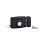 THIRARD - Serrure en Applique à Bouton pour Porte de Garage à Battant - Droite - 140 x 90 mm - Axe 70 mm - Noir - 3 Clés - Coffr