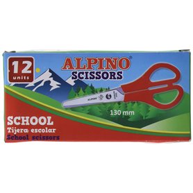 Alpino PT0001 Boîte de 12 Ciseaux scolaires Couleurs Assorties
