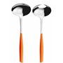 BUGATTI GLOU-021F14/15 Glamour Lot de 2 Pièces Service de Salade SAN/Acier Orange 16 x 26 x 3 cm