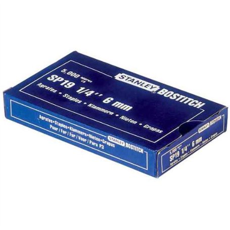 STANLEY Lot de 3 boîtes de 5000 Agrafes Bostitch SP19 1/4 bleue